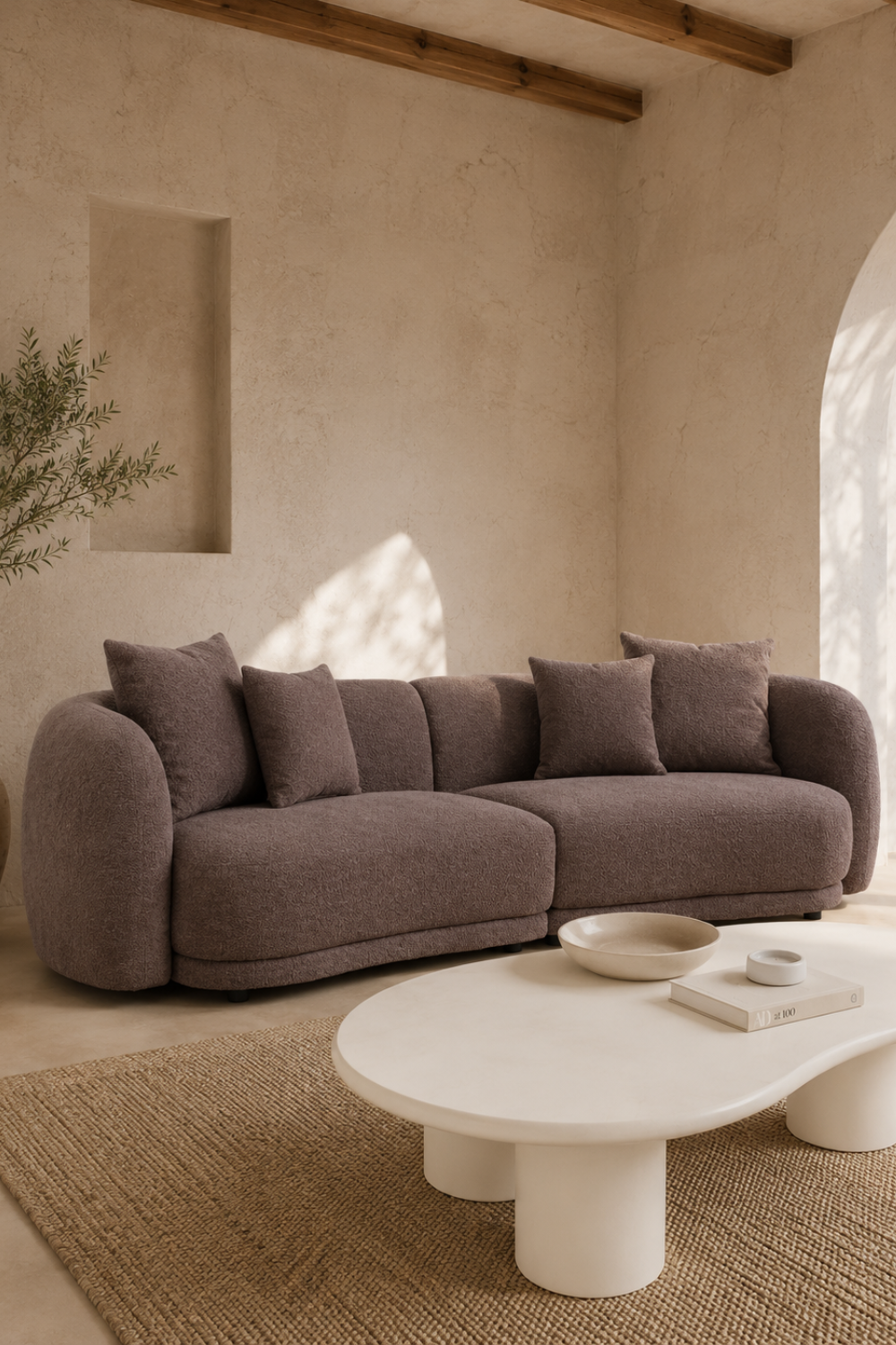 Cielo Sofa 3-Personers Brun