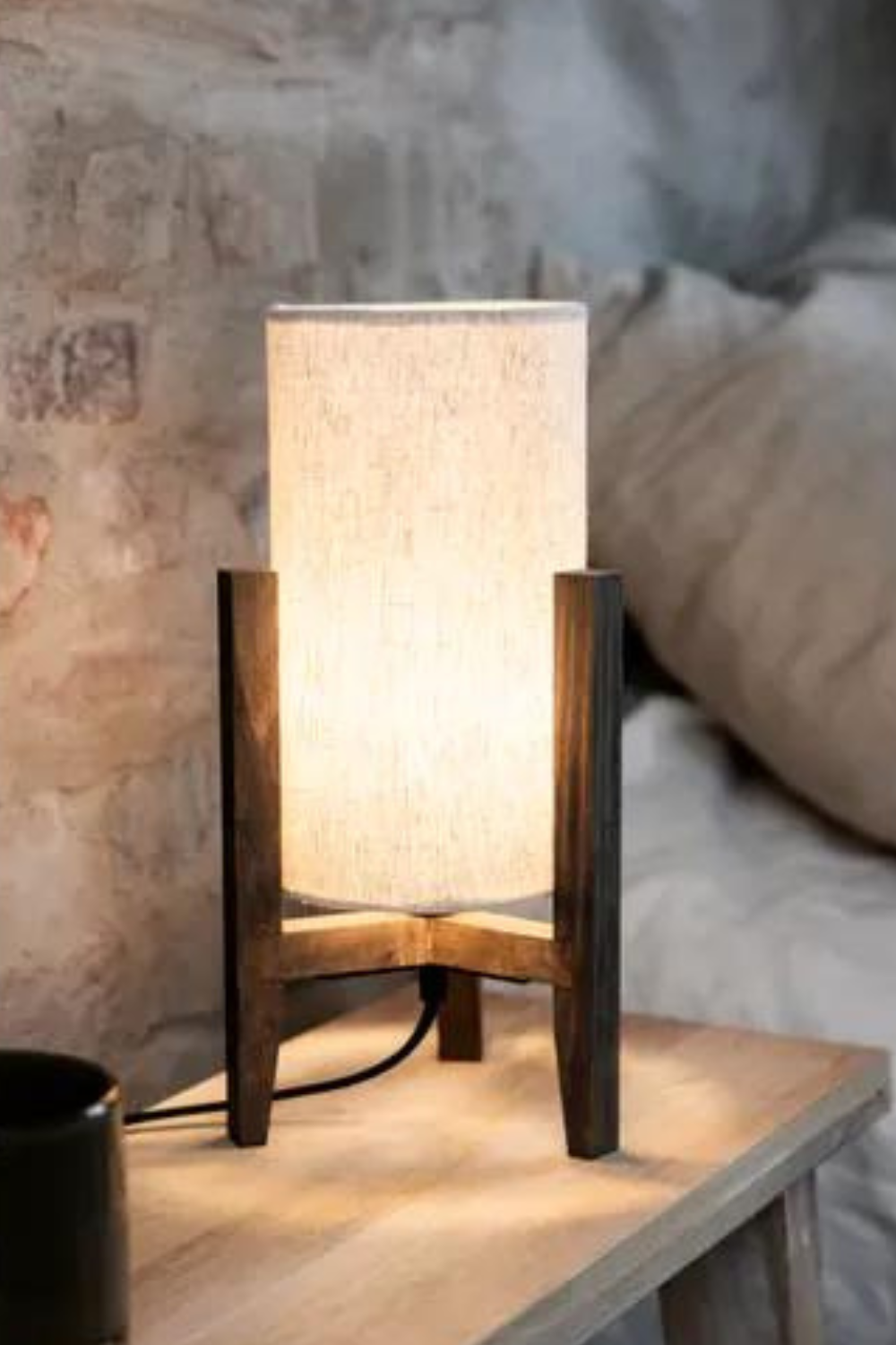 Eruca Bordslampa Vit/Brun 34 cm