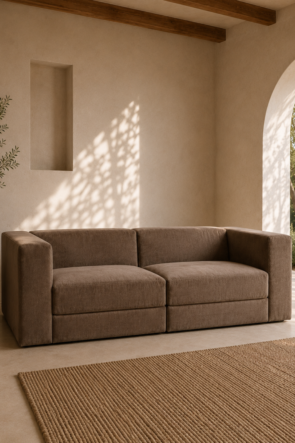 Lumi 3-Sits Soffa Brun