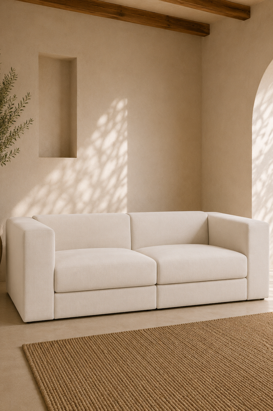 Lumi 3-Sits Soffa Vit