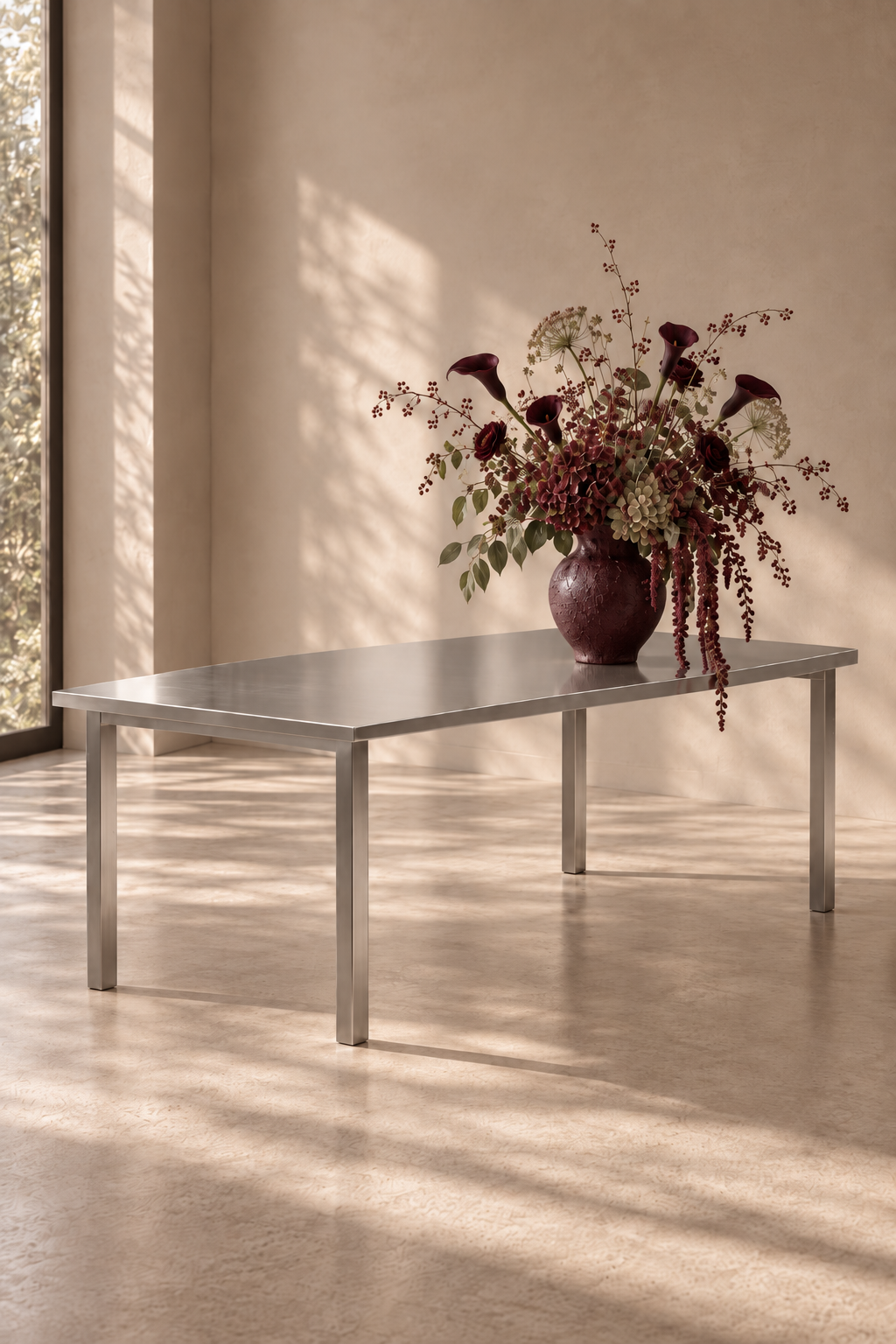 Cilo Mesa de Comedor Rectangular 210 X 95 Plata