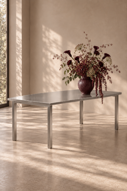Cilo Mesa de Comedor Rectangular 210 X 95 Plata