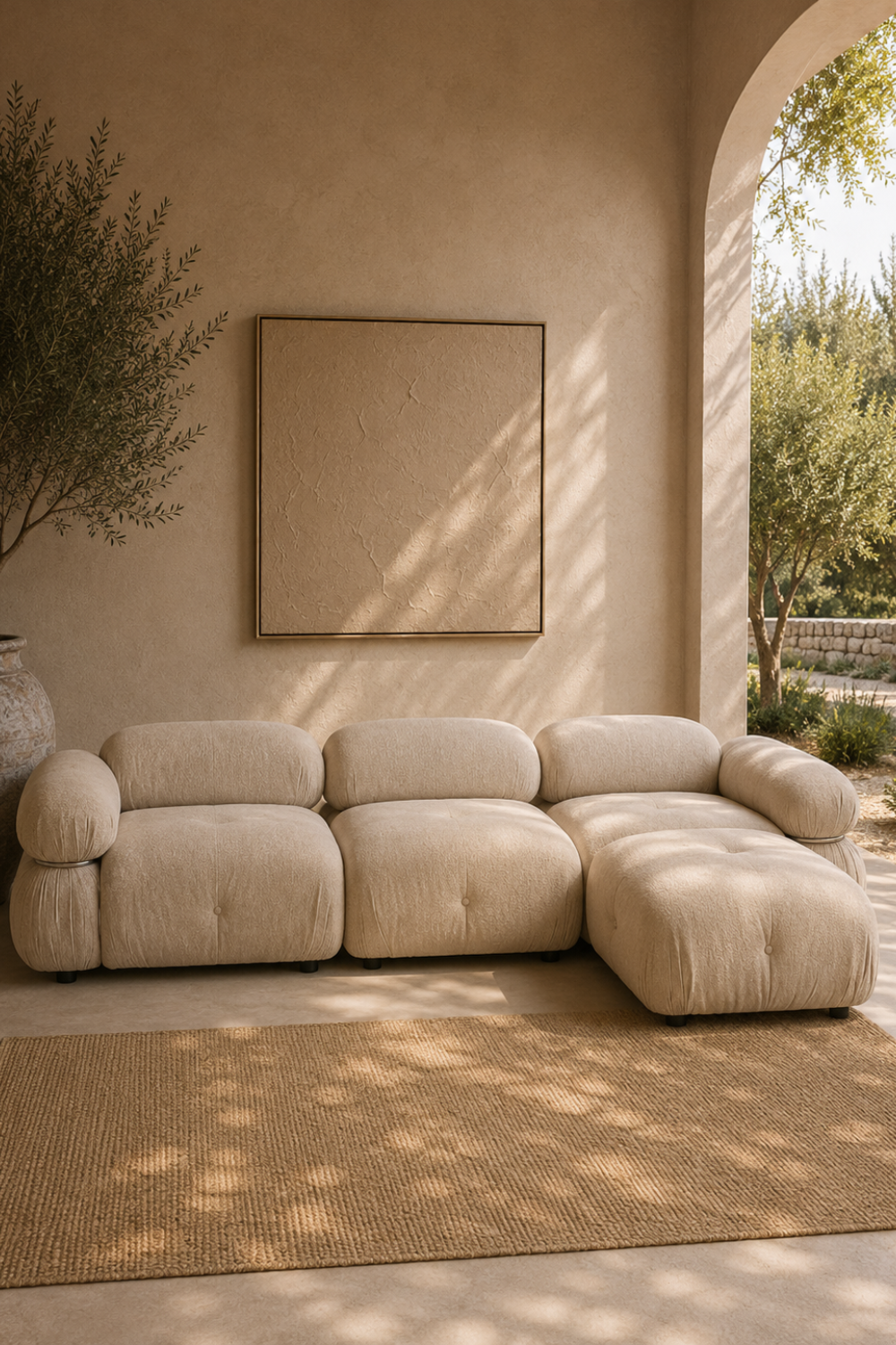 Mika 3 Sofamodul Beige med Divan
