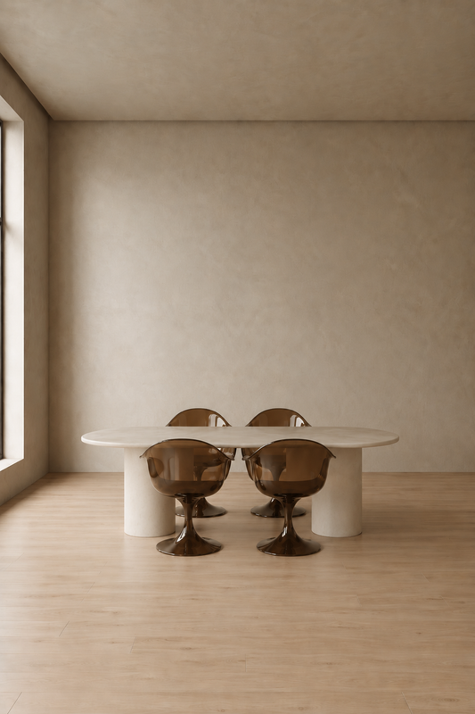 Matgrupp Maranola 96x200x76 cm Matbord & 4st Gloss Stolar