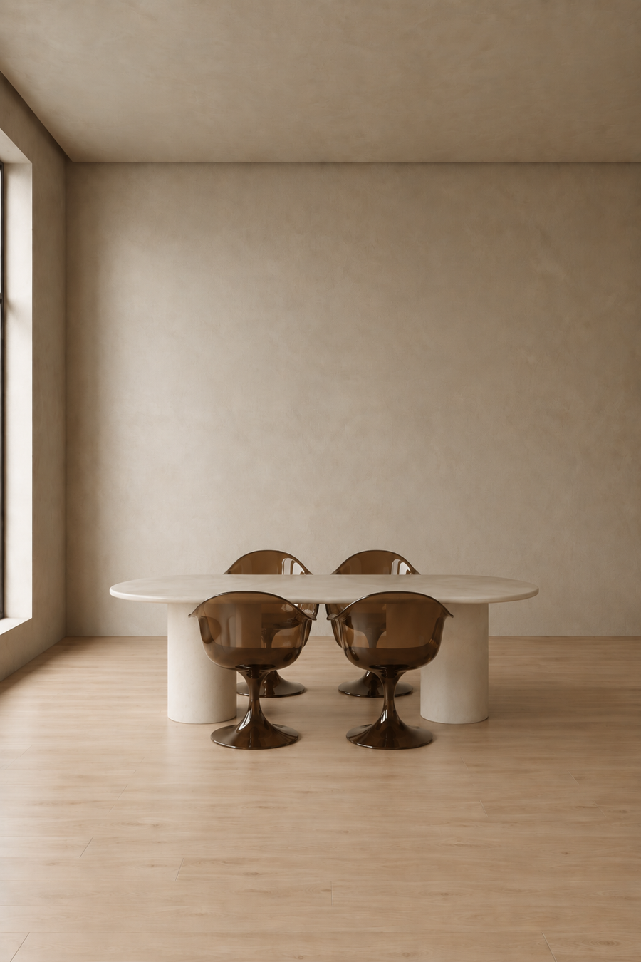 Matgrupp Maranola 96x200x76 cm Matbord & 4st Gloss Stolar