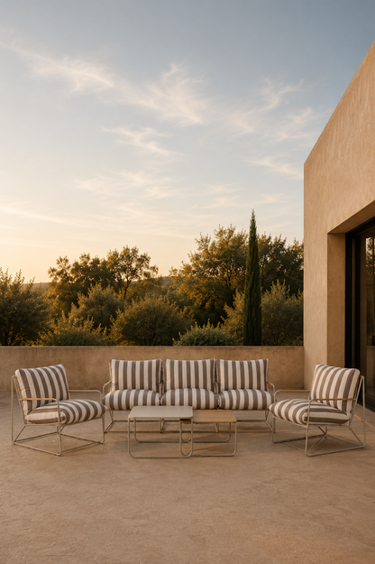 Kampanj Palazzo Soffgrupp Beige Randig