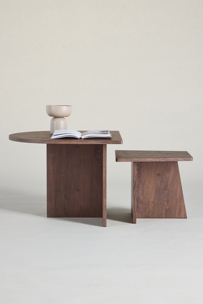 Sala Soffbord 60x45 cm,40x35 cm - MDF med Mocca 3D Paper