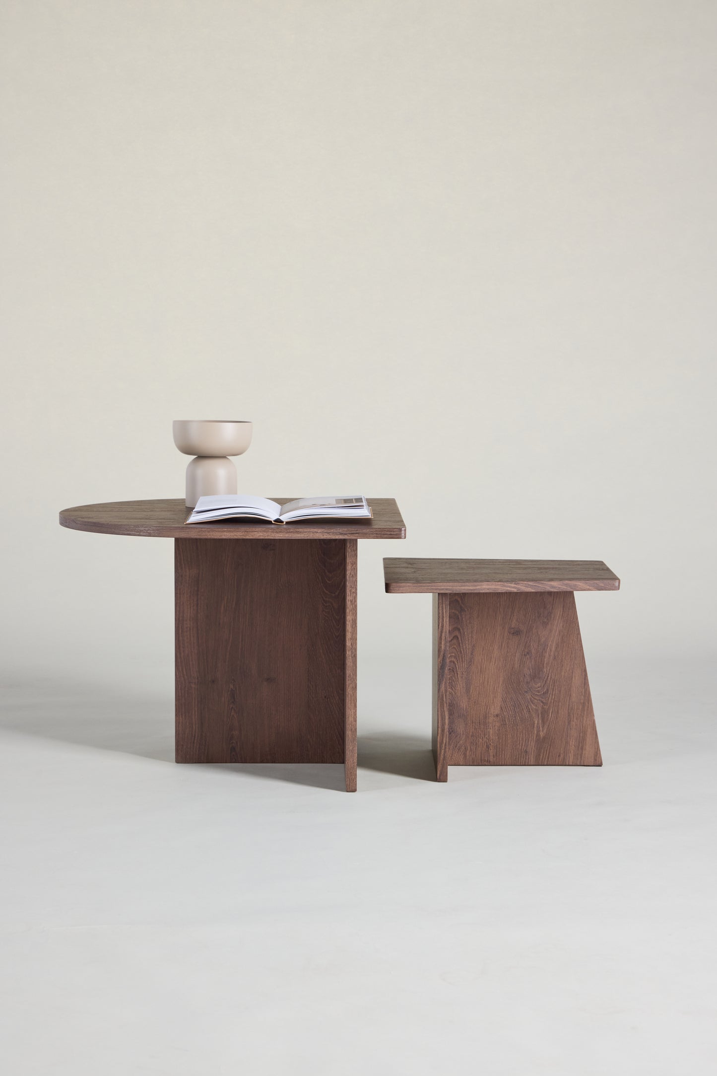 Sala Soffbord 60x45 cm,40x35 cm - MDF med Mocca 3D Paper