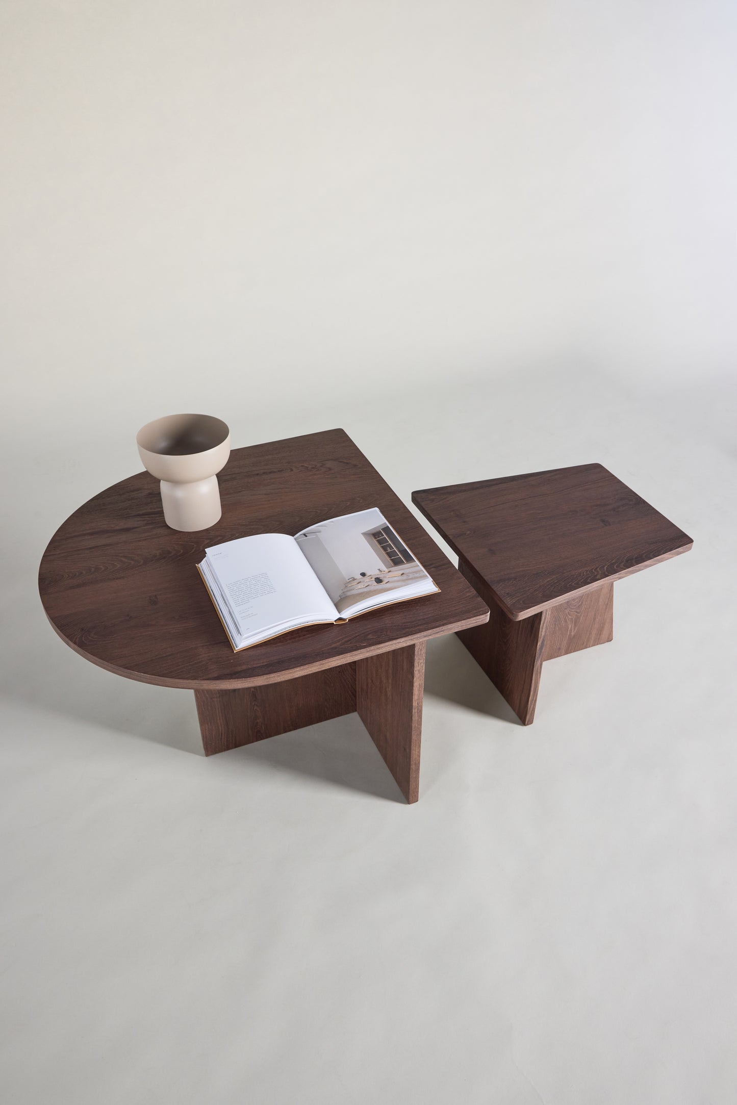 Sala Soffbord 60x45 cm,40x35 cm - MDF med Mocca 3D Paper