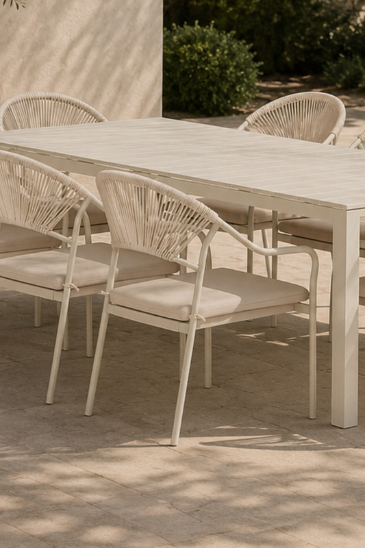 Levels Matbord med Paros Stolar