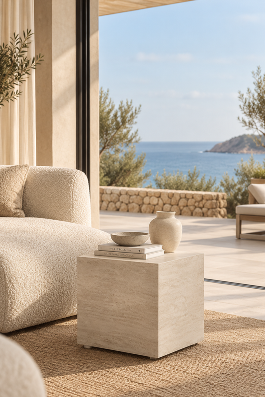 Lissabon Sidobord 40 X 40 X 45 Beige Indoor / Outdoor