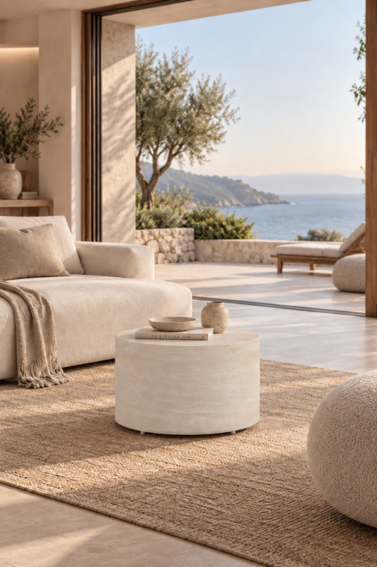 Lissabon Sidobord ⌀60 Beige Indoor / Outdoor