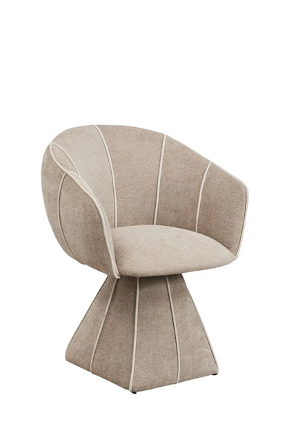 Matgrupp Maranola 96x200x76 cm Matbord & 6st Stockholm stolar Beige Chenille