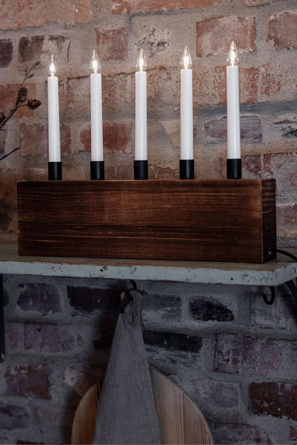 Albero Advent candle holder Brown 41 cm