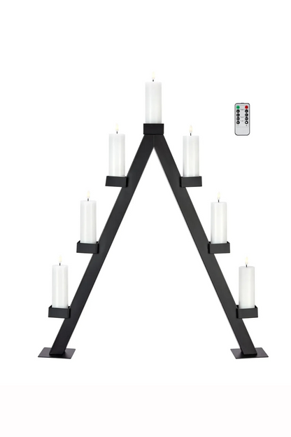 Arbor Advent candle holder Black 85 cm Battery operated