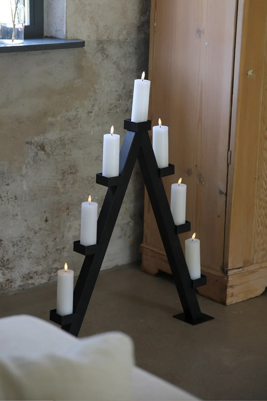 Arbor Advent candle holder Black 85 cm Battery operated