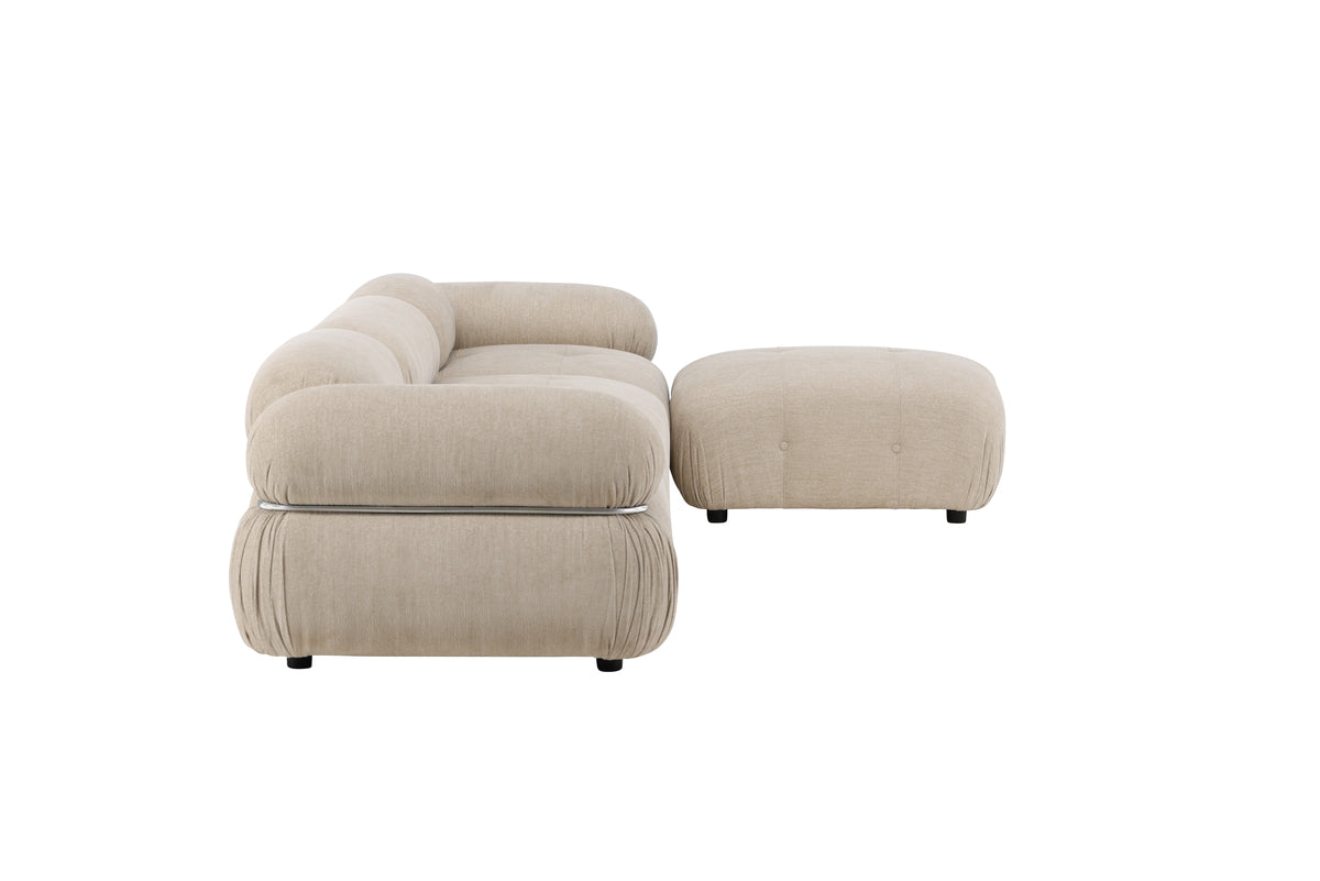 Mika 3 Soffmodul Beige med Divan