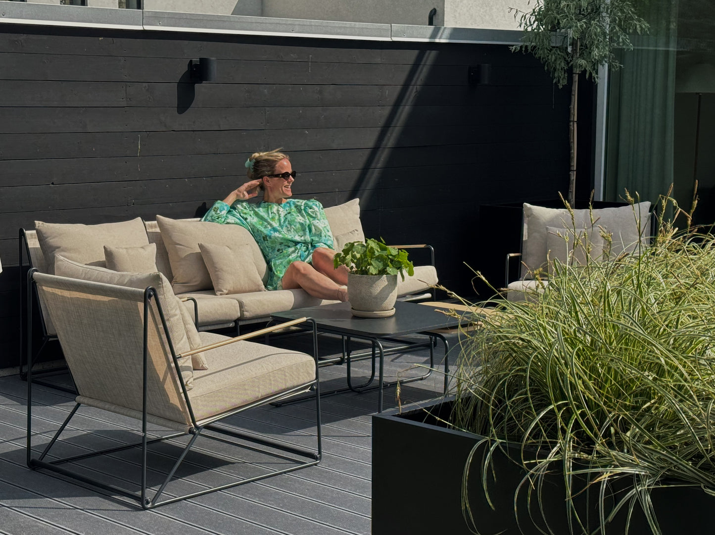 Palazzo Sofa Set Black
