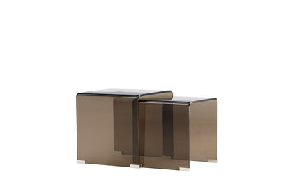 Telemark Sidobord Table 1: 42 X 42cm, Table 2: 36 X 36cm Brun