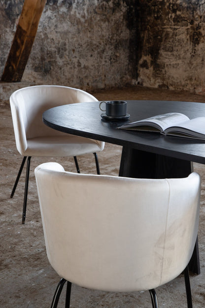 Bootcut Ovala Matbord 230 X 115 Svart