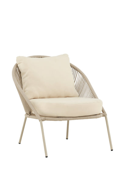 Lindos Loungefåtölj Beige