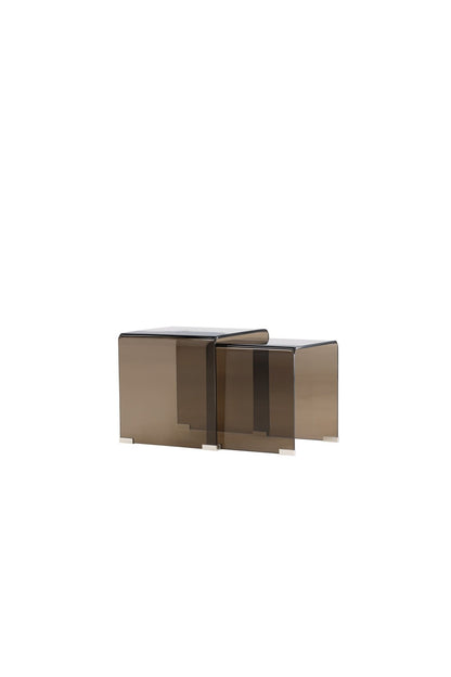 Telemark Sidobord Table 1: 42 X 42cm, Table 2: 36 X 36cm Brun