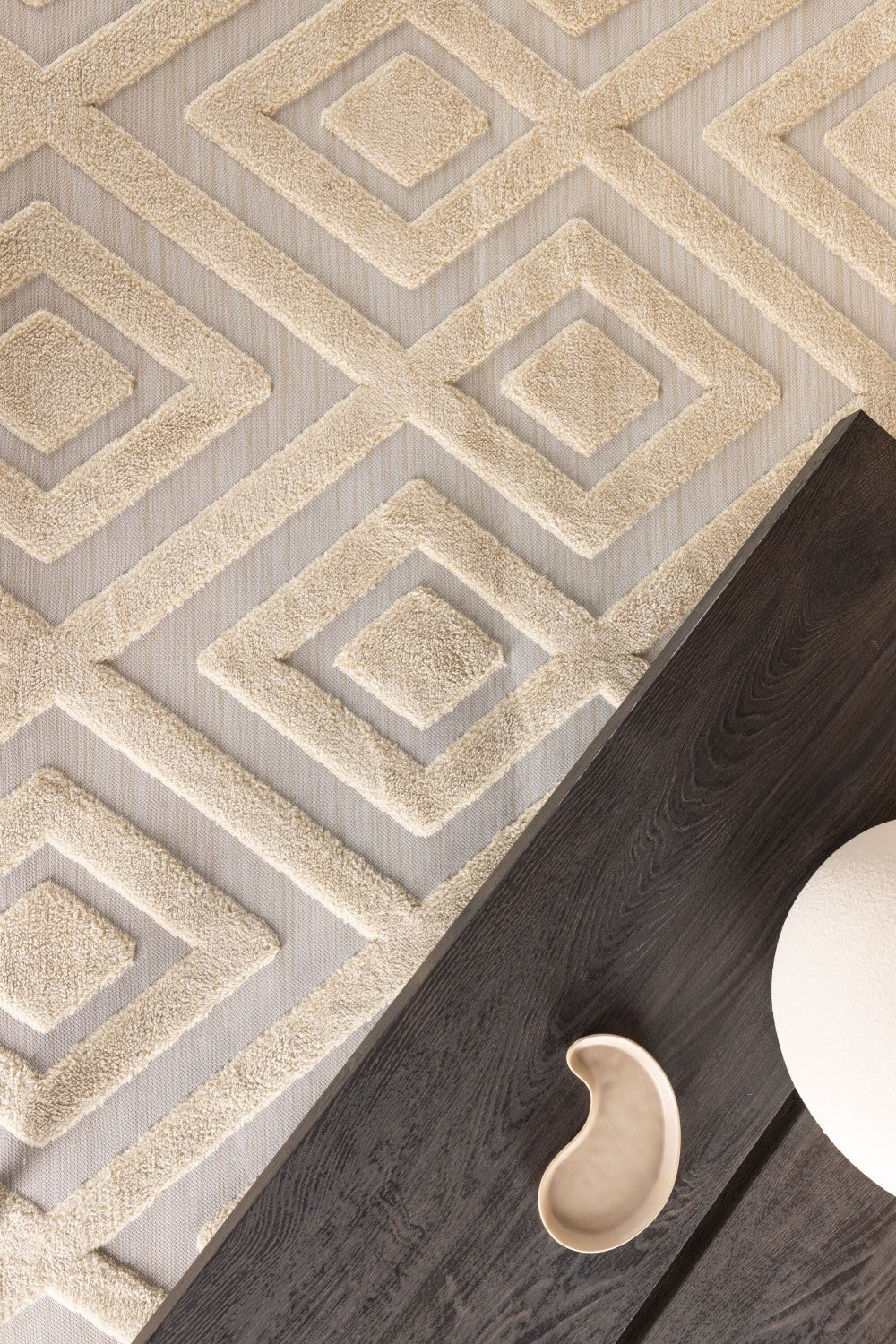 Pia Rektangulära Matta 290 × 200 Beige