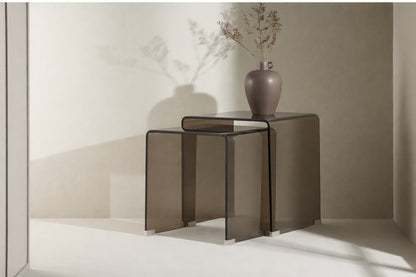Telemark Sidobord Table 1: 42 X 42cm, Table 2: 36 X 36cm Brun