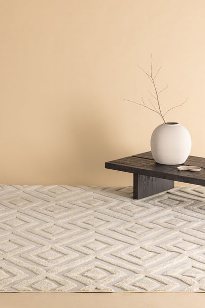 Pia Rektangulära Matta 290 × 200 Beige