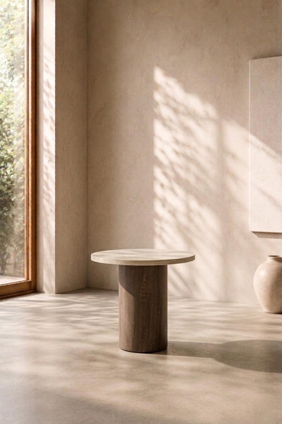 Megg Soffbord Ø50 Beige