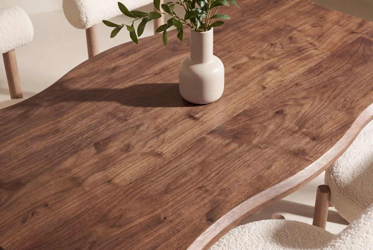Tillo & Fiona Matstolar 2-pack White + Rektangulära Matbord 180 x 90 Walnut