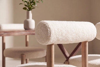 Tillo & Fiona Matstolar 2-pack White + Rektangulära Matbord 180 x 90 Walnut