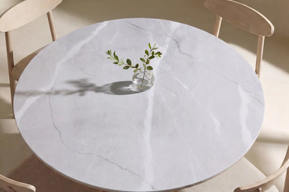 Ven & Härön Matstolar 2-pack Whitewash + Runda Matbord ⌀120 White